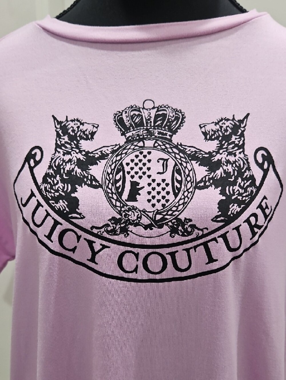 Juicy Couture Pink Lilac Crest Logo Tee - Picture 2 of 6